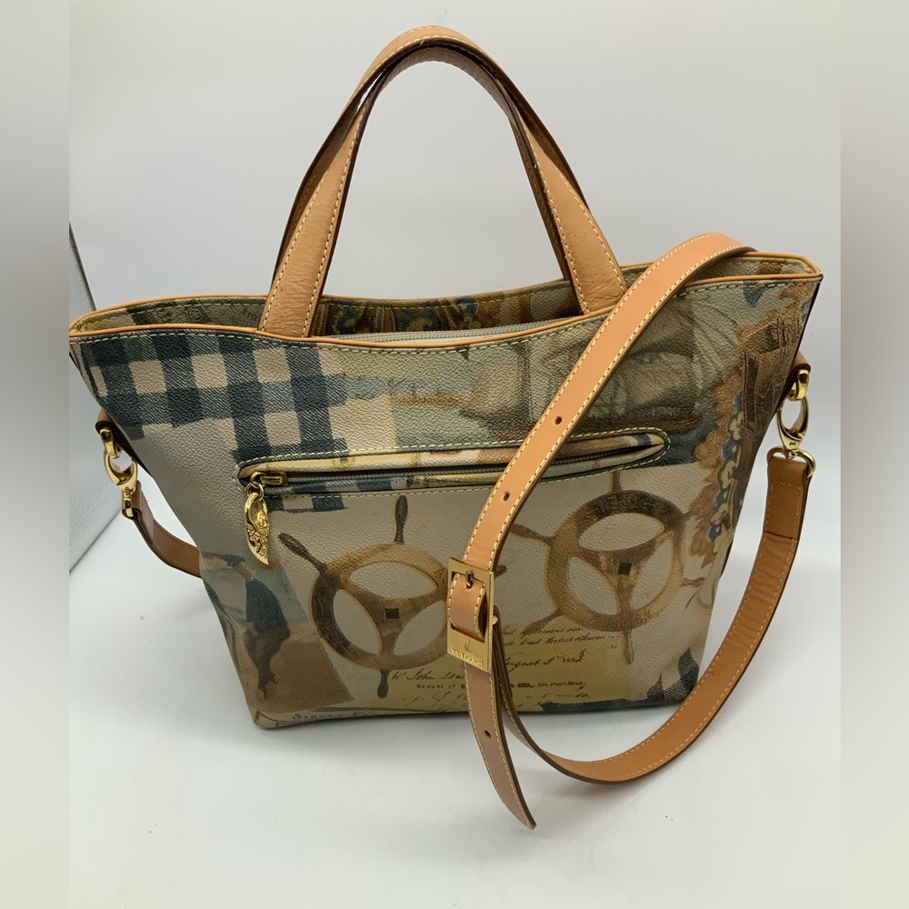 Vincent Van Gogh Art Painting Canvas Leather Trim Top Handle,crossbody Bag